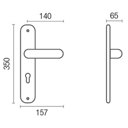 1010/1030 Amethyst class Frosio Bortolo handle on plate