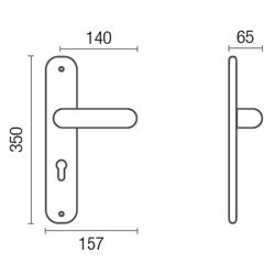 1010 Amethyst class Frosio Bortolo handle on plate