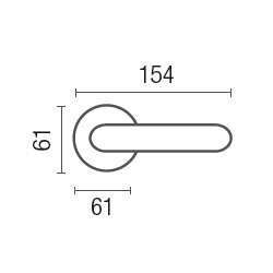 1015-7 Amethyst class Frosio Bortolo handle on rose