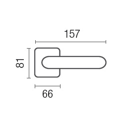 Aquamarin 1125-1 Klasse Frosio Bortolo Türgriff mit Rosette