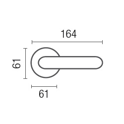 1025-7 Coral class Frosio Bortolo handle on rose