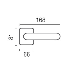 1095-1 clase manija de la puerta de cristal Frosio Bartolo con roseta