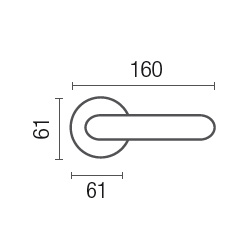 1095-7 clase manija de la puerta de cristal Frosio Bartolo con roseta