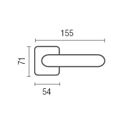 Llave de puerta 1115-6 Jade clase Frosio Bortolo en placa