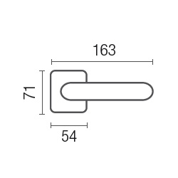 1085-4 Narooma class Frosio Bortolo maniglia per porta su rosetta