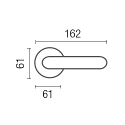 1085-7 Narooma class Frosio Bortolo maniglia per porta su rosetta