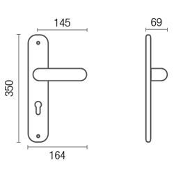 1030/1010 Rubin class Frosio Bortolo handle on plate