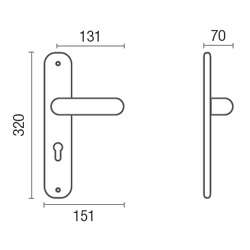 1040/1030 Sapphire class Frosio Bortolo handle on plate