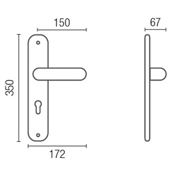 Jumana Class Frosio Bortolo door handle with Swarovski