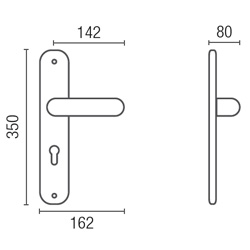 1060/1010 S Shamira Class Frosio Bortolo door handle with Swarovski