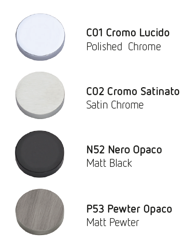 Elettra frosio bortolo door handle finishes