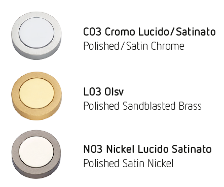 Luxor 2 frosio bortolo door handle finishes