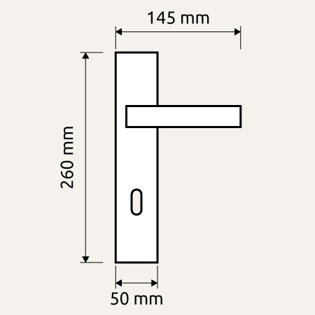 dimensions de la poignée Eos Frosio Bortolo