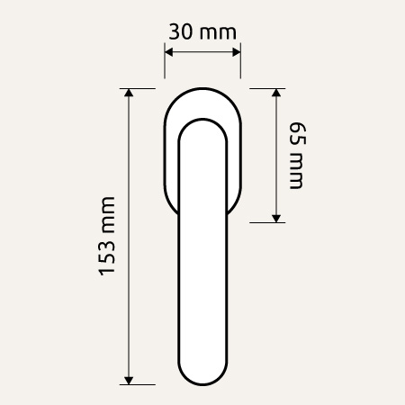 dimensions of the Eos Frosio Bortolo handle
