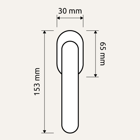 dimensioni della maniglia Eos Frosio Bortolo