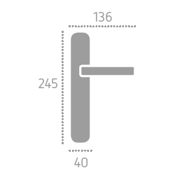 Milly Series basic forme Frosio Bortolo handle on plate