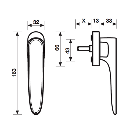 measure magnetic handle for window