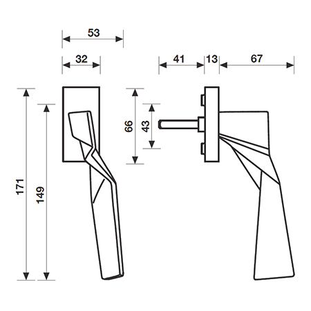 measure window handle zaha hadid fusital