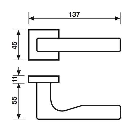 measure handle for fusital mario bellini door