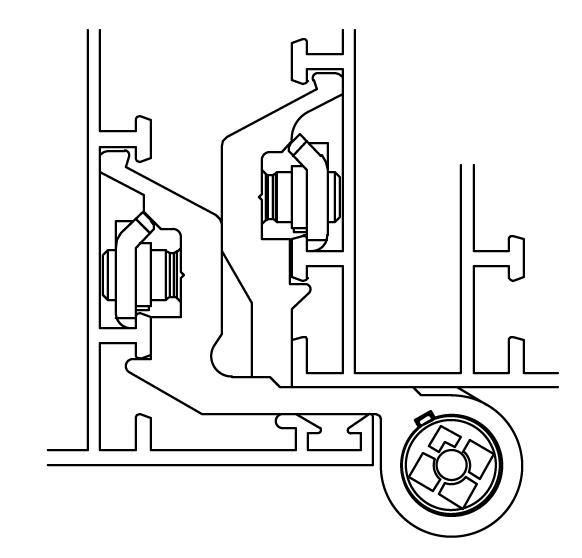 Cerniera Giesse Flash Base Serie R40 R40TT R50TT per Alluminio