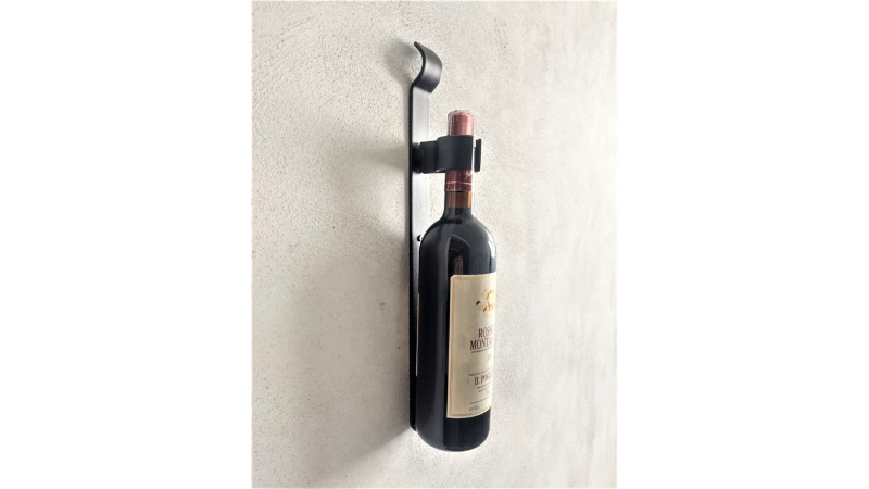 Porta Bottiglie da Parete in Acciaio - Made in Italy