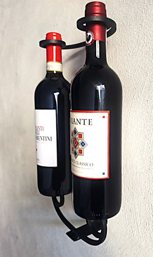 Portabottiglie Vini e Spumanti - Fatto in Italia con Acciaio e Ferro - Drinko