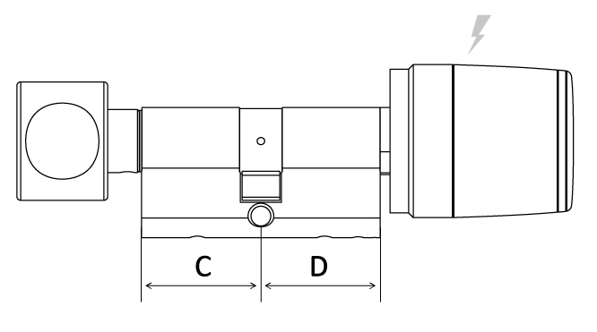 libra iseo cilindro elettronico standard pomolo lettore