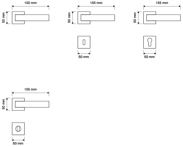 Riflesso Blue Mesh Linea Calì maniglia su rosetta