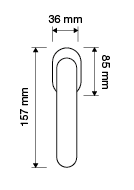 Epoca Linea Calì Maniglia per Finestra DK in Stile Vintage