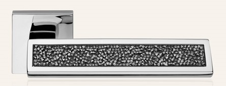 Riflesso Grey Rocks Maniglia per Porta su Rosetta Linea Calì Crystal