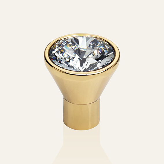 Pomolo mobile Linea Calì Crystal Diamante OZ con Swarowski® oro zecchino