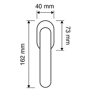 Measures window handle Linea Calì Aria