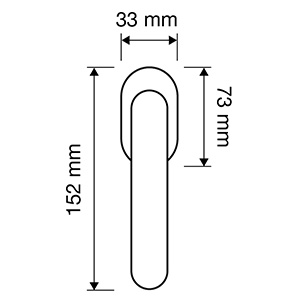 Measures window handle Linea Calì Dalia