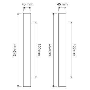 Measures pull handle Linea Calì Era