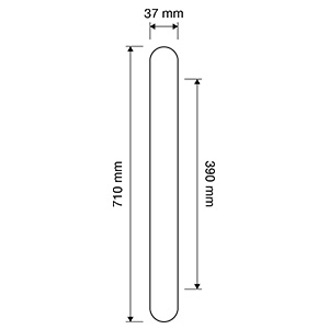 Measures pull handle Linea Calì Kendo