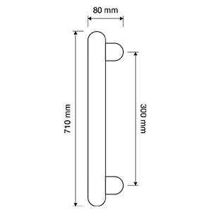 Measures pull handle Linea Calì Kendo