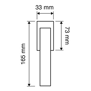 Measures window handle Linea Calì Twist Zincral