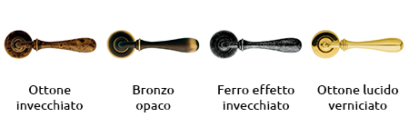 different finishes line handles calì