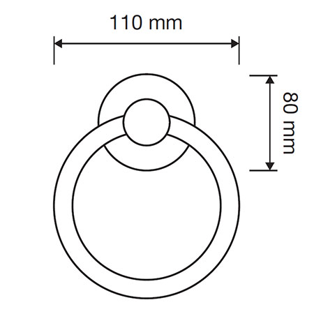 359 BA America Door Knocker Line Calì Classic Style Round