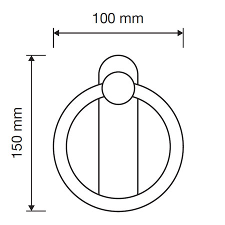 990 BA Elika Knocker para Porta Linea Calì Classic con acabado en oro Made in Italy