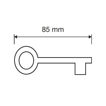 Llave de 624 CH para puerta Calì Line con orificio disponible en muchos acabados Made in Italy