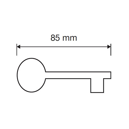 818 CH Calì Line Door Sirena con llave y diseño simple sin orificio