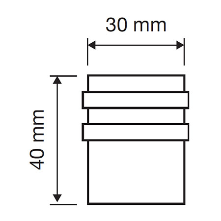 212 FE Cylinder Door Stopper Linea Calì with Possibility of Height Extension