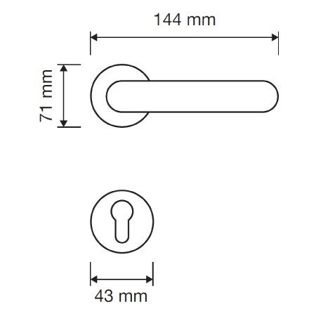 measures aida handle linea calì