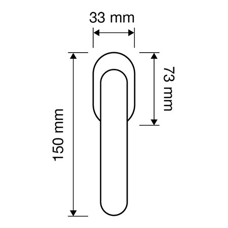 Misure della maniglia per finestra - Florenzia Linea Calì