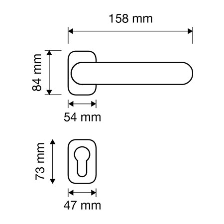 Manija de puerta francesa negra Arcadia en roseta Ideal para hoteles de lujo Linea Calì