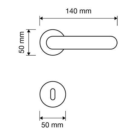 Karina Satin Nickel + Polished Chrome Mix Door Handle with Rose Cylindrical Shape by Linea Calì