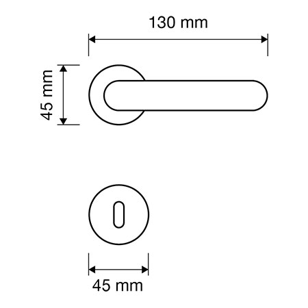 Tosca Matt Bronze Türgriff auf Rosette im englischen Landhausstil Linea Calì