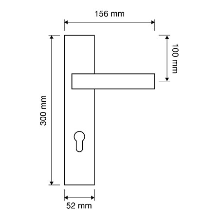 Ala Maniglia per Porta su Placca di Design Elegante con Linee Femminili Linea Calì