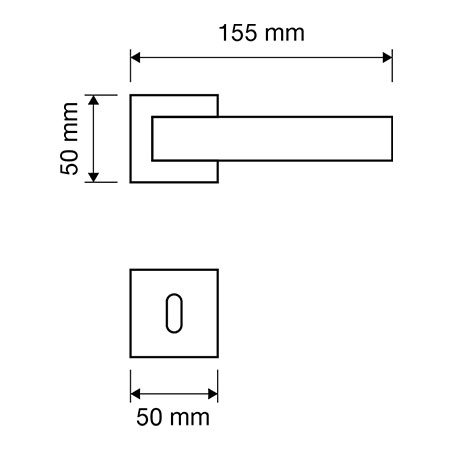 Ala Cromo Satinato Maniglia per Porta su Rosetta di Design Elegante Italiano Linea Calì